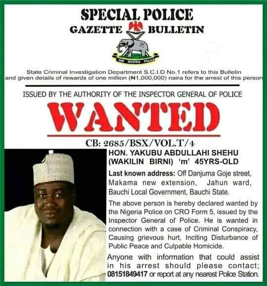 House of reps member declared wanted by police in Bauchi 1 cover3 1678741111