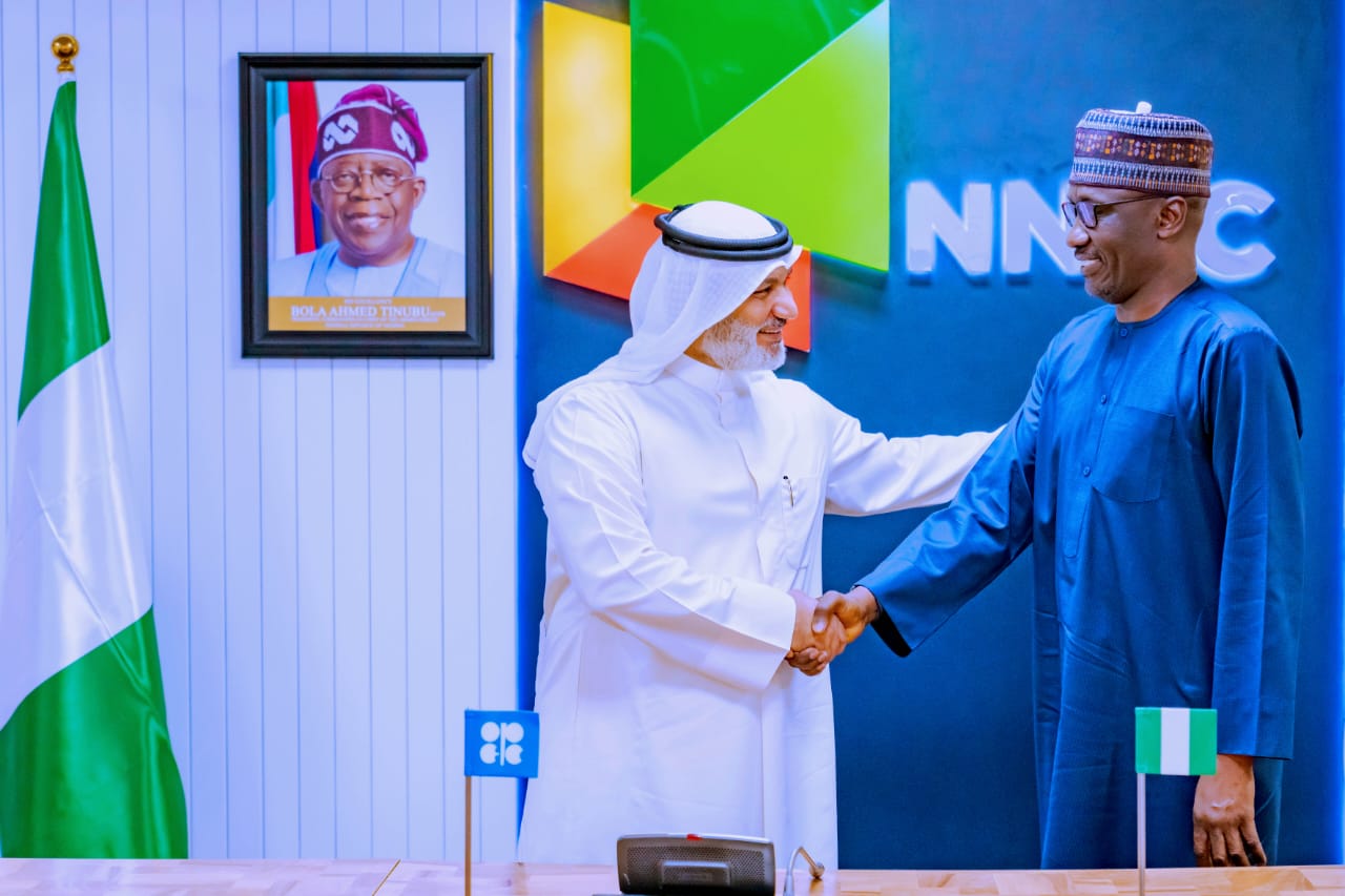 NNPC Ltd, OPEC pledge collaboration to attract investments, grow production 1 GCEO NNPC Ltd, Mr. Mele Kyari (right) and the Secretary General of the Organisation of the Petroleum Exporting Countries (OPEC), His Excellency Haitham al-Ghais, during a courtesy visit to the NNPC Towers, Abuja... Wednesday.