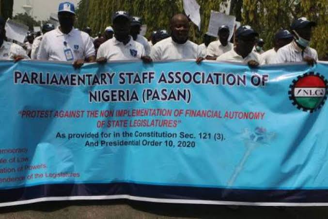 Financial autonomy: Anambra parliamentary workers begin indefinite strike 1 Parliamentary Staff Association of Nigeria (PASAN)
