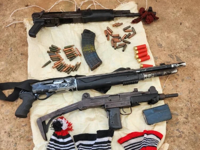 Exhibits recovered by the Police