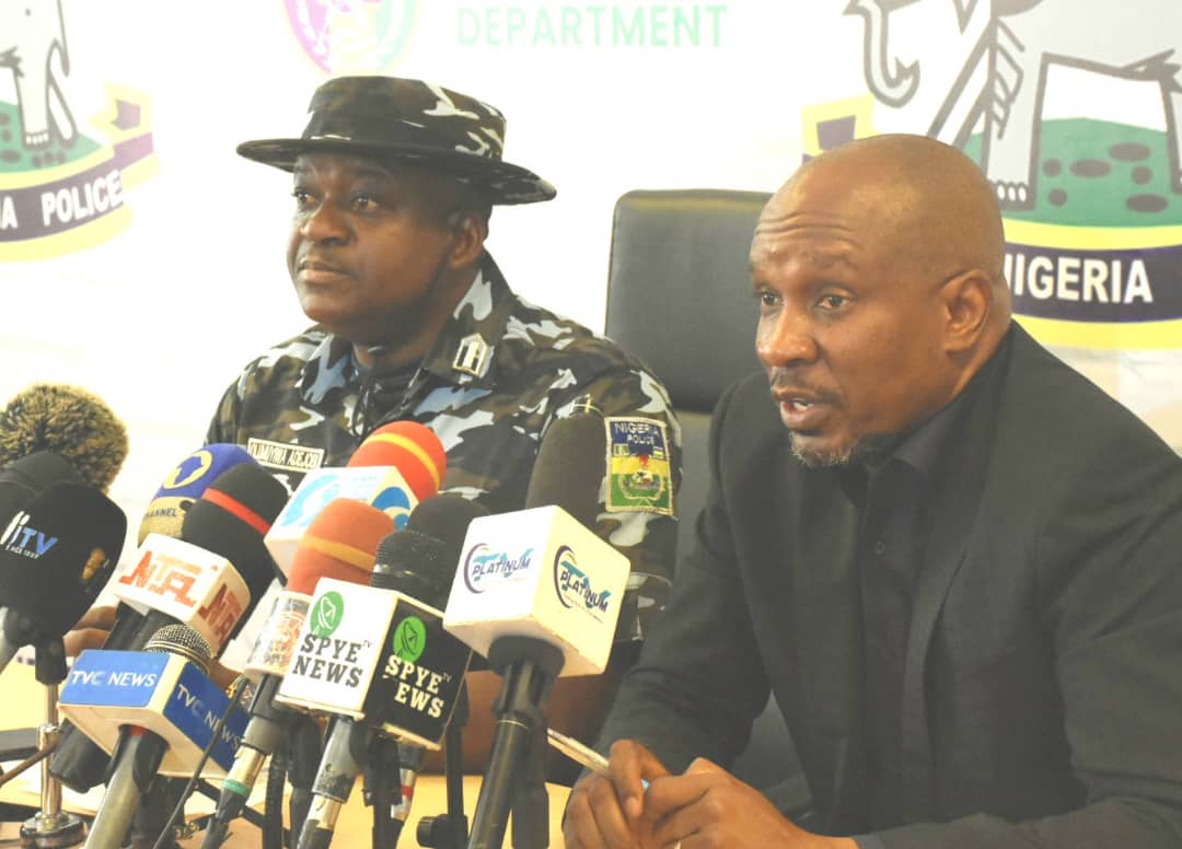 The Force PPRO, Olumuyiwa Adejobi and that of JAMB, Dr Fabian Benjamin at the joint press briefing