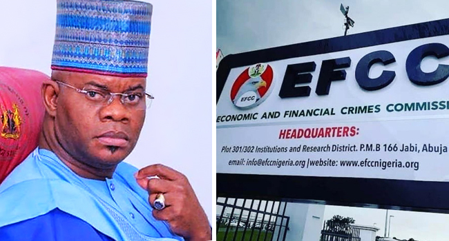 EFCC arraigns Yahaya Bello over fraud