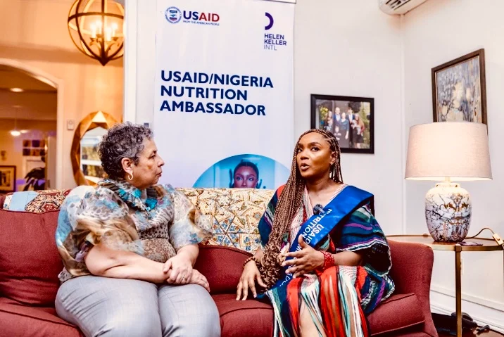 USAID names Nollywood actress Chioma nutrition goodwill ambassador 1 L-R: USAID Country Director, Melissa Jones, with the agency’s maiden nutrition goodwill ambassador, Chioma Akpotha. (Photo: USAID).