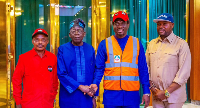 President Bola Tinubu meets with labour leaders
