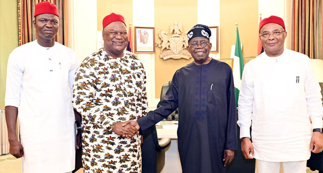 Pius Anyim meets Tinubu