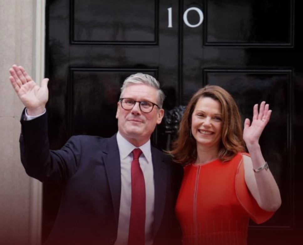 New British Prime Minister Starmer and Challenges Ahead, By PAUL EJIME 1 British Prime Minister Starmer with wife Victoria at No 10