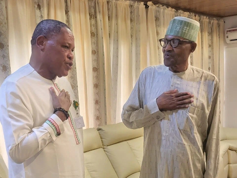 Abia lawmaker, Aguocha, meets Buhari over Nnamdi Kanu’s release 20 Rep. Obi Aguocha (LP-Abia) and former President Muhammadu Buhari in Katsina