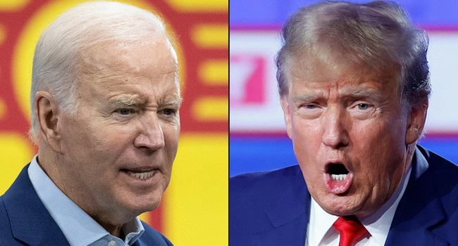 FILES: Combo of President Joe Biden and former President Donald Trump