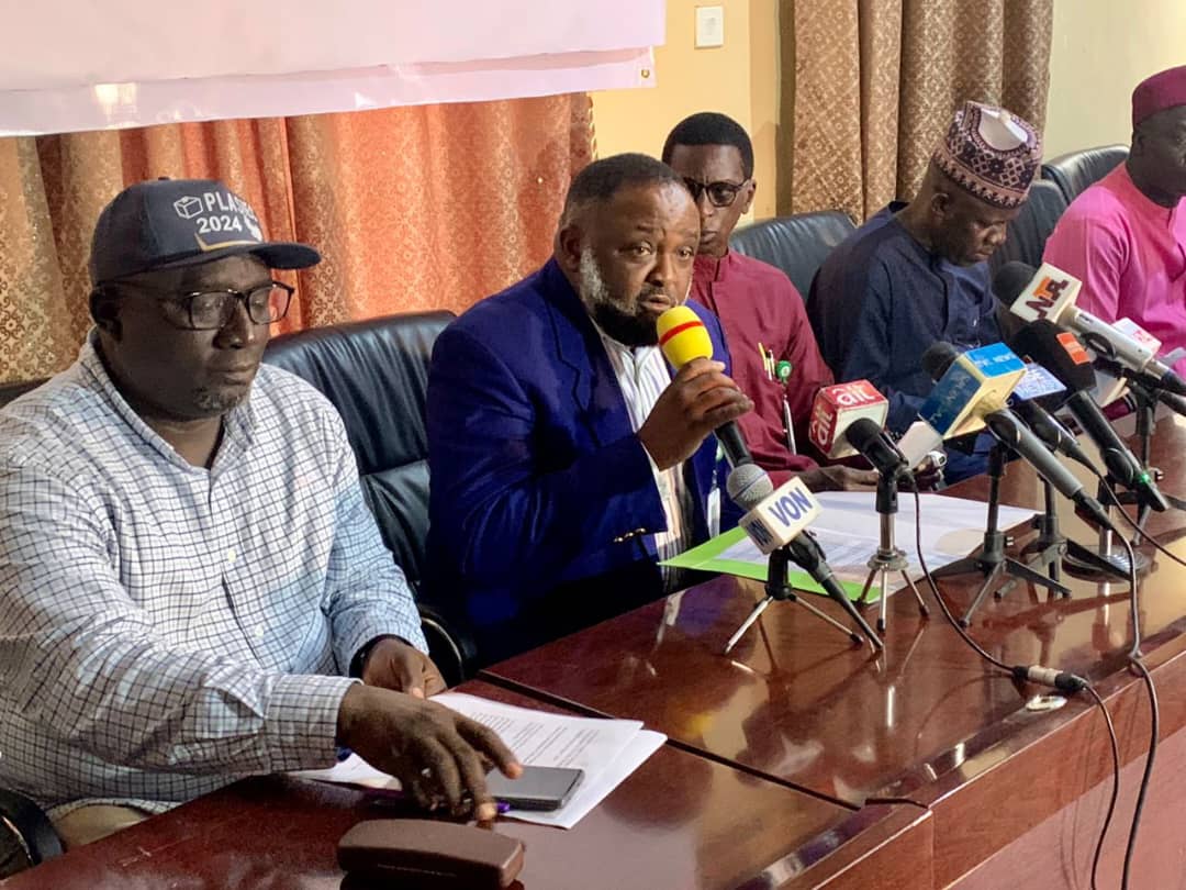 PLASIEC revises election schedule amid #EndBadGovernance protests 1 Chairman of Plateau State, the Plateau State Independent Electoral Commission (PLASIEC), Hon. Plangji Daniel Cishak addressing newsmen on Thursday in Jos.