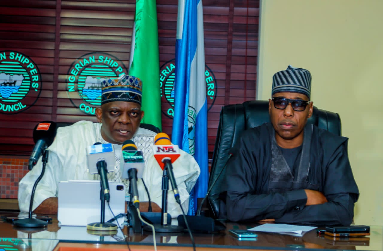 Zulum: Dry Inland Port to begin Operations in Maiduguri in 6 months 15 Borno State Governor, Babagana Zulum and the Executive Secretary of the Nigerian Shippers Council, Pius Akutah.