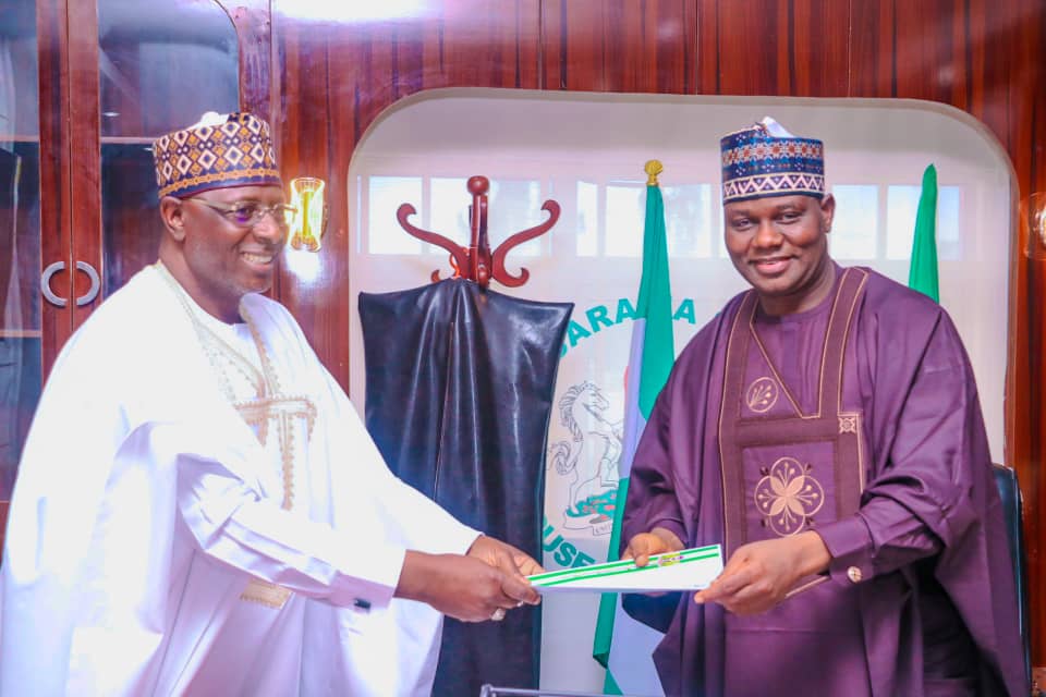 Speaker Nasarawa State House of Assembly, receiving defection later from Hon Isimbisa, on Monday.