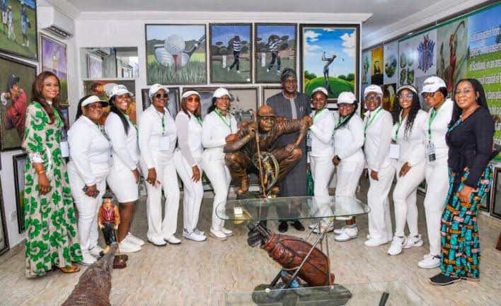 World class golf facility will groom future “Tiger Woods” – NGF President 1 A cross section of the 2024/2025 Executive Committee members of IBB Ladies Golf Section, alongside the Lady Captain, Dame Julie Donli and the NGF President, Otunba Olusegun Runsewe during a retreat at the Golf and Health Signature (GHS) in Abuja on Friday.(Photo Credit:NAN)
