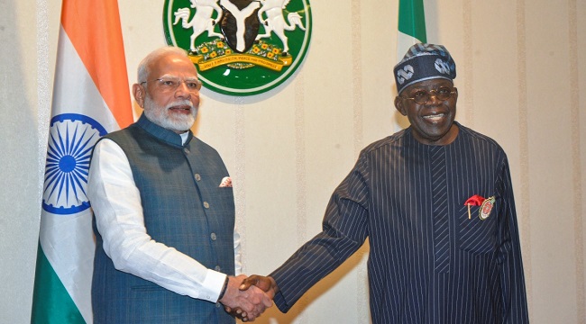 President Bola Tinubu and Indian Prime Minister Narendra Modi