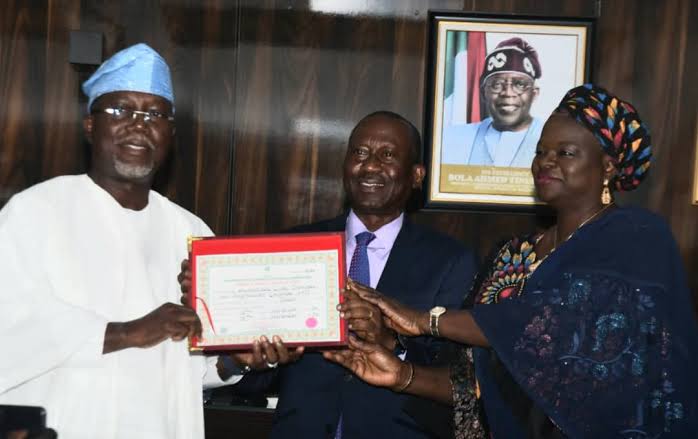 INEC presents certificates of return to Ondo Governor-elect, Aiyedatiwa, deputy 5 images 1 2024 11 20T181924.187