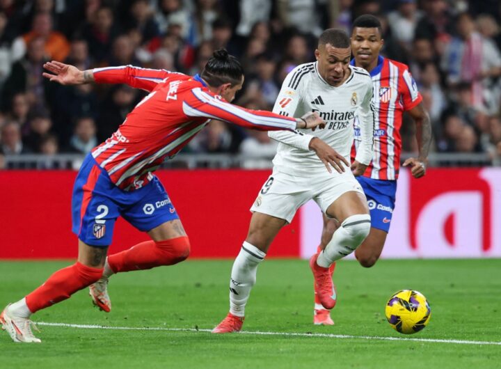 Mbappe secures Real Madrid derby draw against Atletico 7 AFP 20250208 36XG3AK v1 Preview FblEspLigaRealMadridAtleticoMadrid