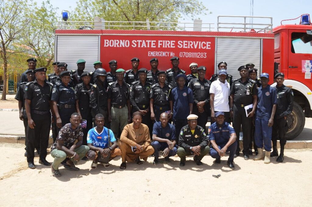 A cross section participants who attended the training session on fire safety and prevention