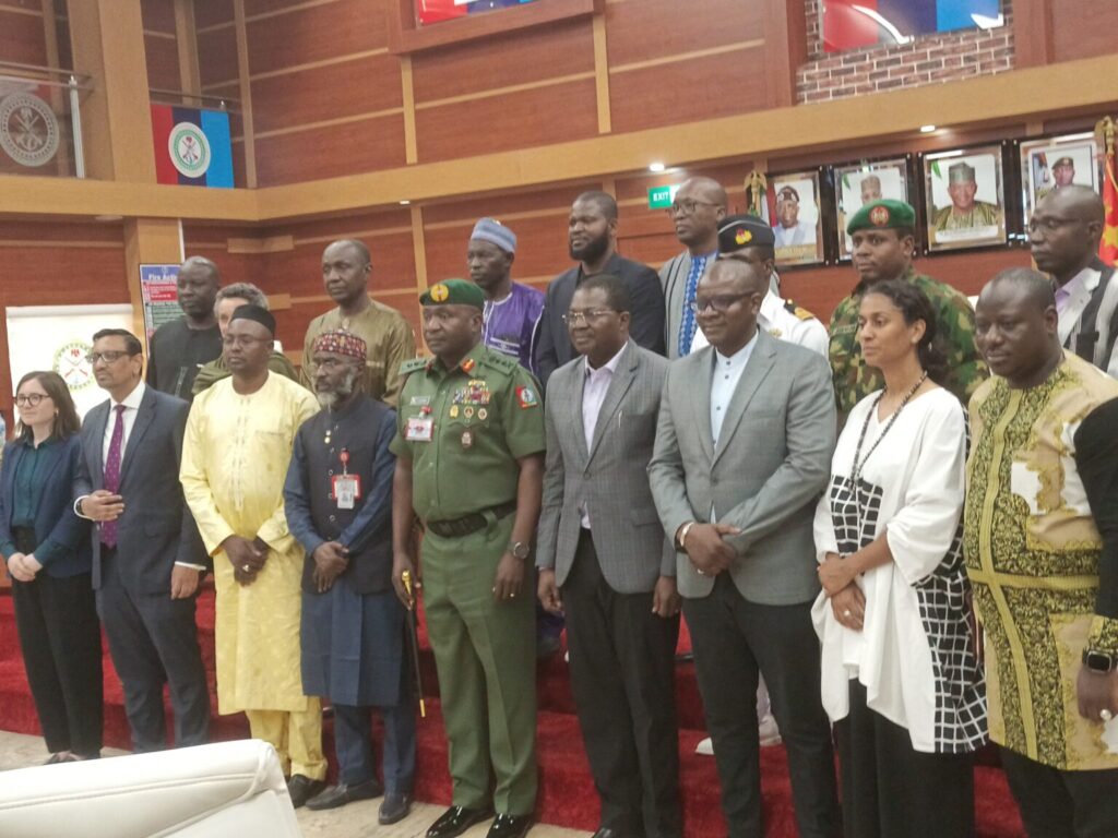 Terrorism: Nigerian military ready to work with Sahelian states – CDS 1 CDS Christopher Musa in a group photograph with delegation of the Sahelian Think Tank from Burkina Faso, Mali and Niger known as ‘Alliance De Sahel’.