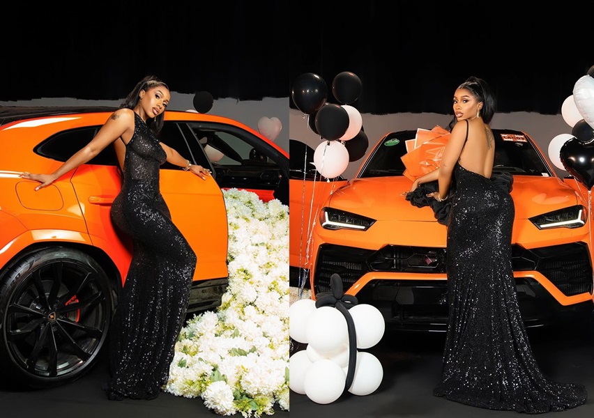 Lamborghini fever hits social media as socialites flaunt new rides 1 Mercy Ike displays her newly acquired Lamborghini
