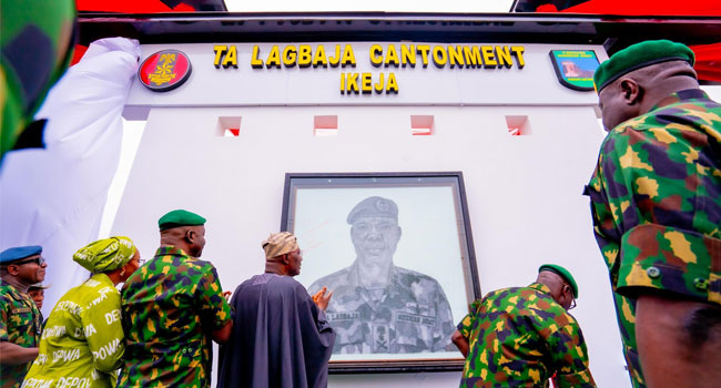 Nigerian Army renames Ikeja Cantonment after late COAS Lagbaja 2 TA Lagbaja Cantonment