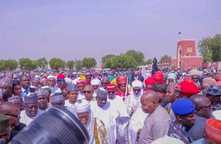 Kano governor, Emir Sanusi, Kwankwaso attend funeral prayers for Galadima Sunusi 1 Kano governor, Sanusi, Kwankwaso attend funeral prayers for Galadima Sunusi