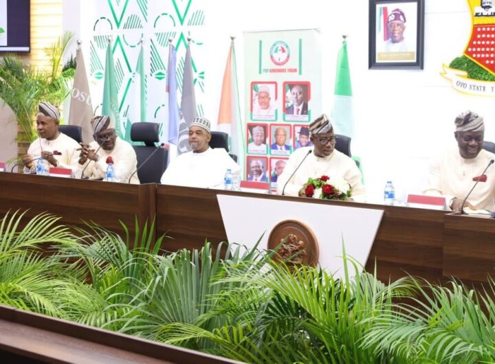 PDP Governors during a meeting on Monday in Ibadan