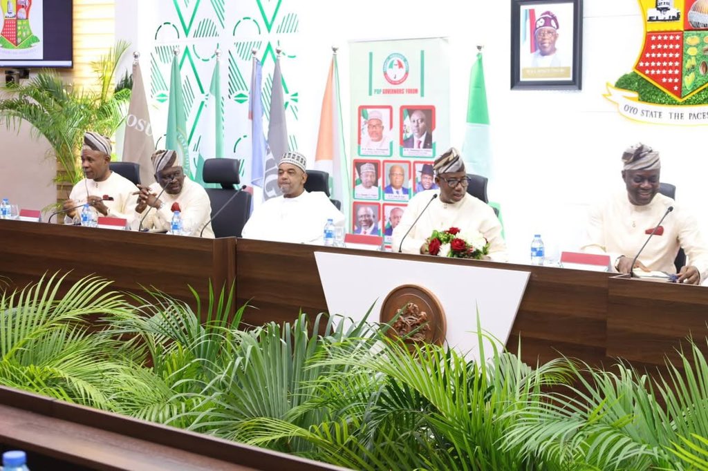 2027 election: PDP Governors rule out joining coalition, merger 1 PDP Governors during a meeting on Monday in Ibadan