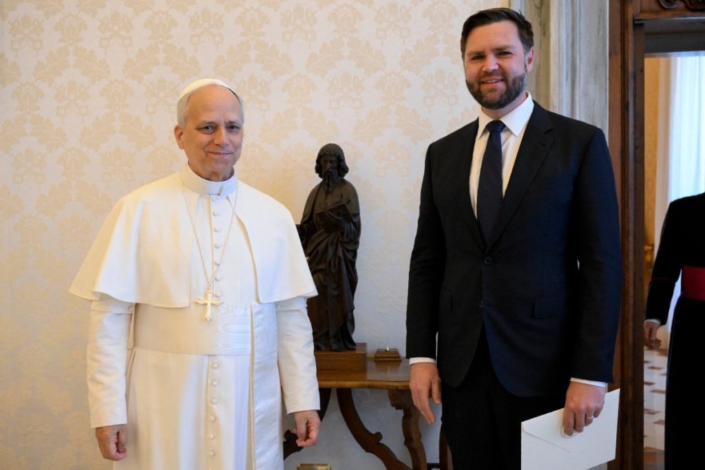 JD Vance, Pope Leo discuss conflicts at private audience 1 This photo taken and handout on May 19, 2025 by The Vatican Media shows US Vice President JD Vance during a private audience with Pope Leo XIV in The Vatican. (Photo by Handout / VATICAN MEDIA / AFP)