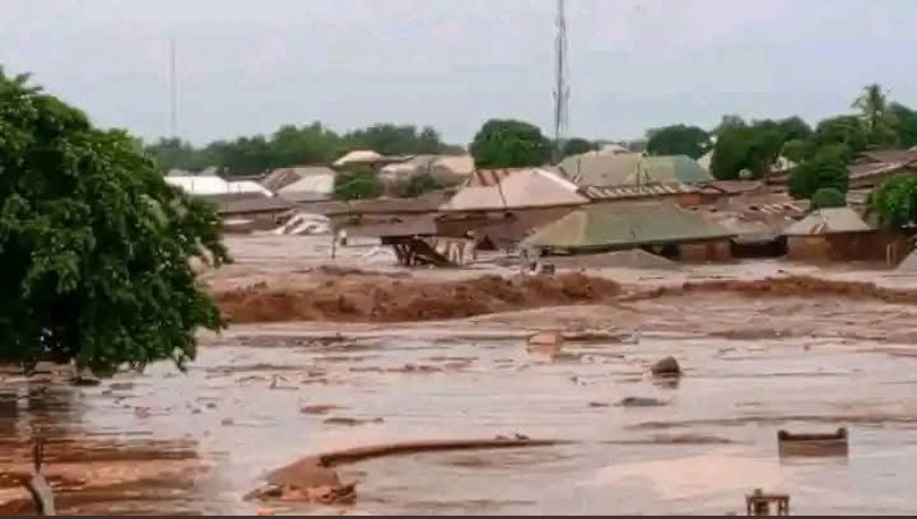 Scene of the flood disaster in Mokwa LGA of Niger State