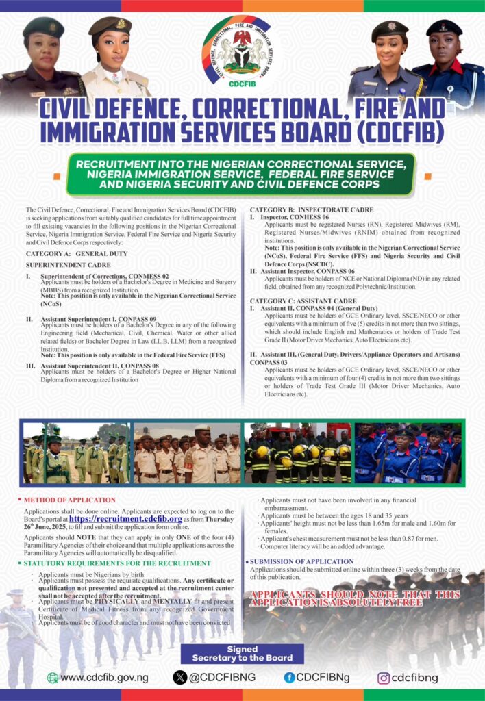 How to Apply for Civil Defence, Correction, Fire & Immigration Recruitment 2025: A Step-by-Step Guide