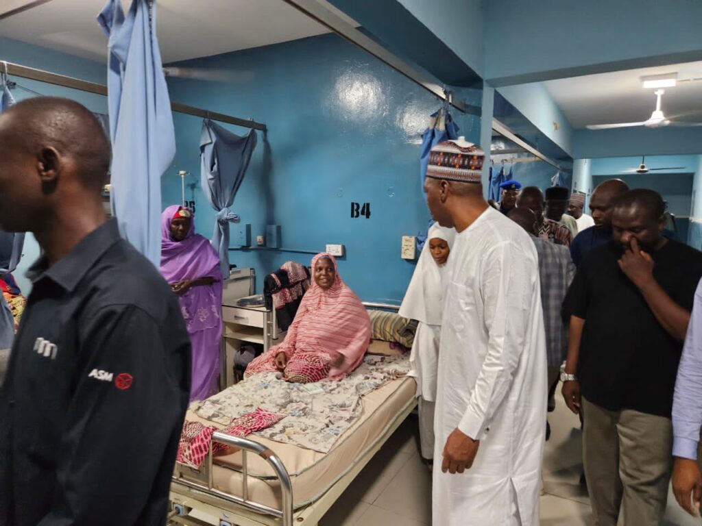 Democracy Day: Zulum appears 5:00 am at hospitals, donates cash 1 Borno State Governor, Babagana Zulum paid a sympathy visit to patients, donating cash support to commemorate Nigeria’s 2025 Democracy Day