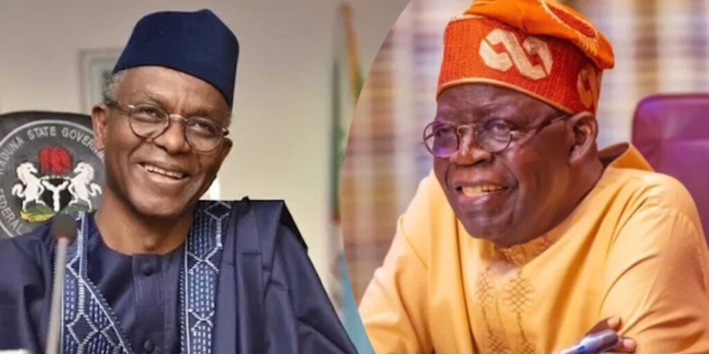 Former Kaduna State Governor, Nasiru El-rufai and President Bola Tinubu
