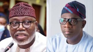 Ondo PDP Governorship candidate, Agboola Ajayi and Governor Lucky Aiyedatiwa of APC.