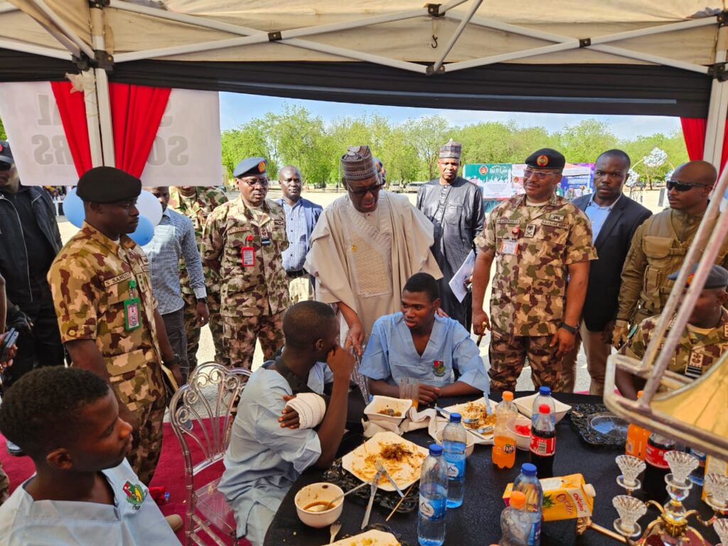 Zulum donates N100m to wounded, families of slain soldiers 3 Zulum donates cash to wounded soldiers at Eid el Kabir