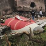 Wreckage from the scene of Air India plane crash near Ahmedabad's Sardar Vallabhbhai Patel International Airport.