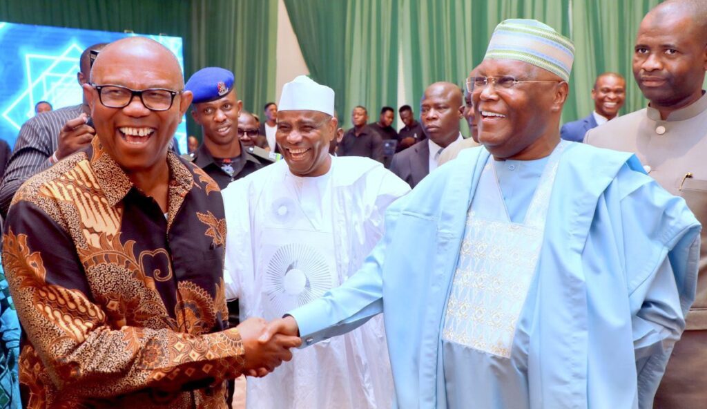 Former VP, Atiku Abubakar and Peter Obi 