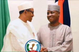 Late former President Muhammadu Buhari and Senator Aliyu Wamakko