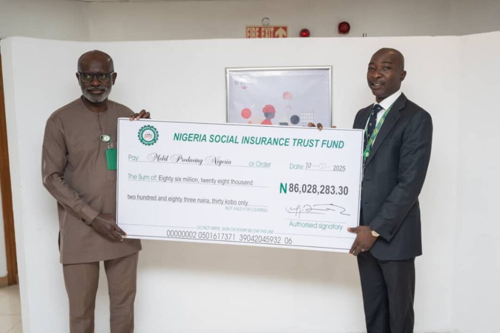 NSITF issues ₦86m compensation cheque to Seplat Energy family, confirms ₦1.108m monthly support until child turns 21 1 NSITF