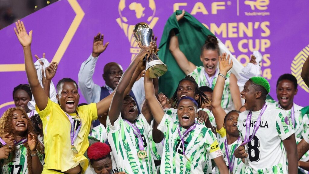 WAFCON: Super Falcons are Nigeria’s premier ambassadors – Bianca Ojukwu 1 Super Falcons of Nigeria celebrating their WAFCON victory against Morocco