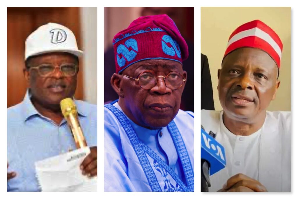 Umahi slams Kwankwaso, says Tinubu’s road projects favor North, not South 1 Minister of Works, David Umahi, President Bola Tinubu and former Kano Governor, Rabiu Kwankwaso