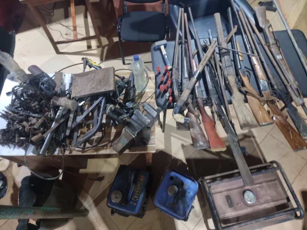 Illicit weapons recovered by the police in Enugu