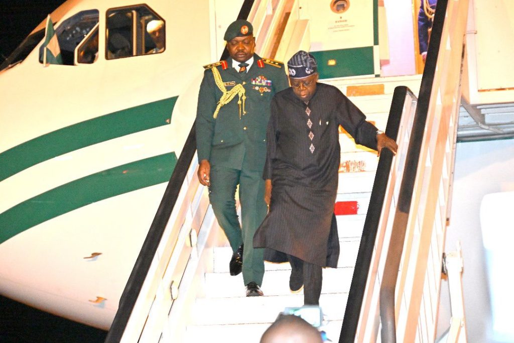 Tinubu arrives Lagos for end-of-year celebrations 1 President Bola Tinubu