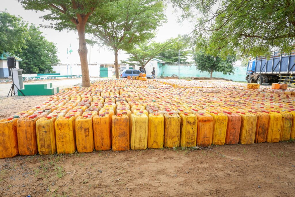 Smuggled petrol intercepted by Customs operatives in Adamawa