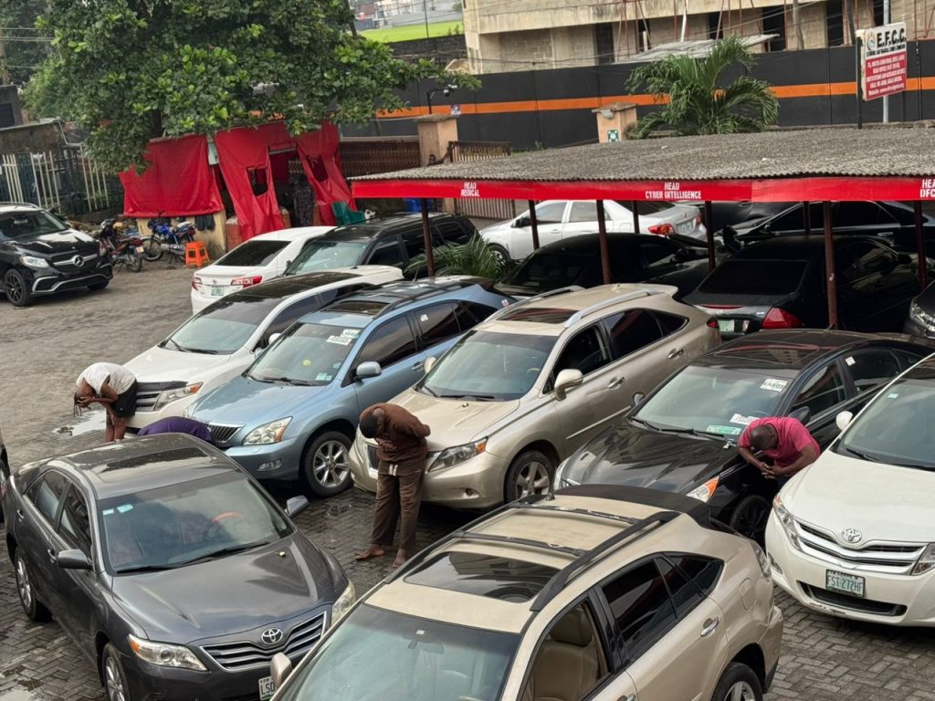 EFCC raids Obasanjo Library, nabs 93 suspected Internet fraudsters during pool party 2 efcc 2