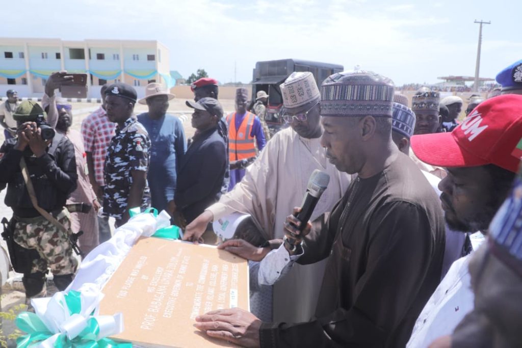 Borno State Governor, Babagana Zulum during the commissioning ceremony