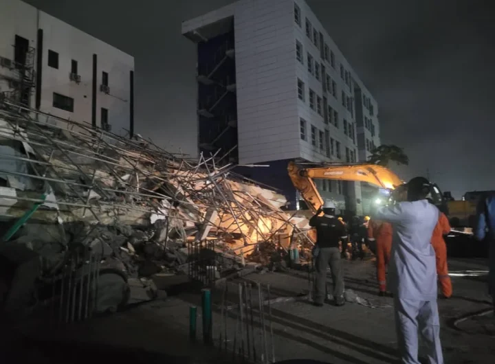 UPDATED: 2 dead, many trapped as 3-storey building collapses in Yaba 12 UPDATED: 2 dead, many trapped as 3-storey building collapses in Yaba
