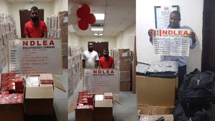 NDLEA nabs Indian businessman, 3 Nigerians in N3.9bn tramadol bust at Lagos airport 1 NDLEA nabs Indian businessman, 3 Nigerians in N3.9bn tramadol bust at Lagos airport
