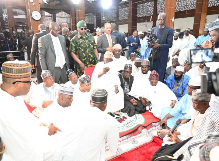 PHOTONews: President Tinubu attends wedding of Senator Yari's son in Kaduna 13 President Bola Tinubu on Friday attended a Special Jumat prayer and wedding of Nasirudeen Yari, and Safiyya Shehu Idris at Sultan Bello Mosque in Kaduna. PHOTO Credit: State House