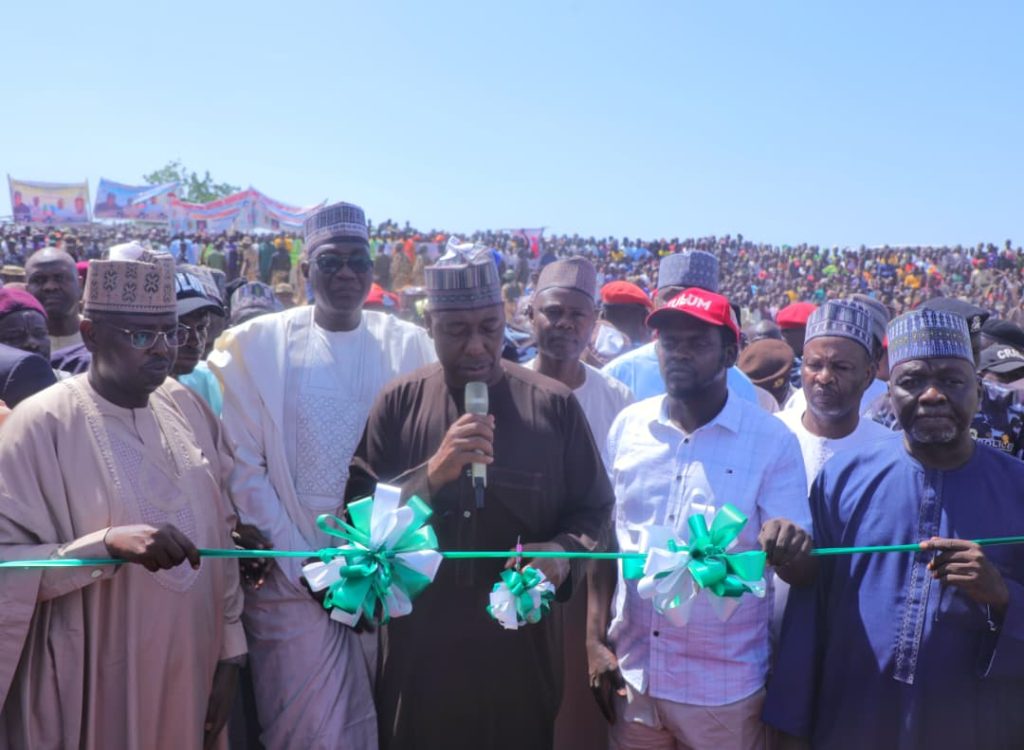 Borno State Governor, Babagana Zulum during the commissioning ceremony
