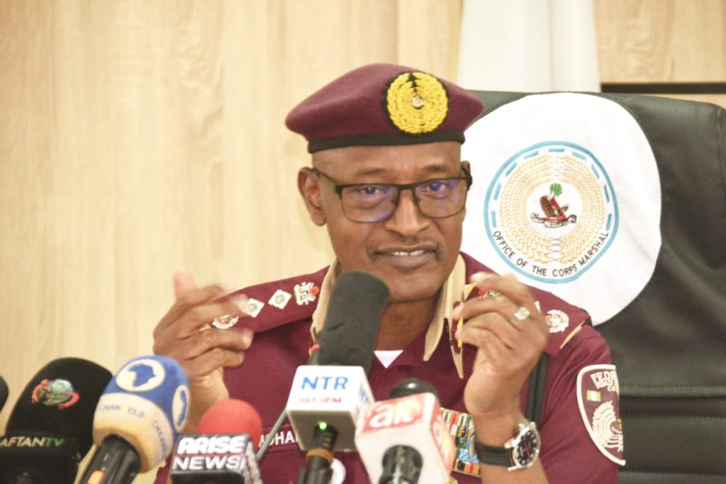 FRSC begins nationwide crackdown to tackle road accidents during festive season 1 FRSC Corp Shehu Mohammed