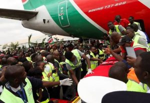 Mourners storm Nairobi Airport to receive Odinga’s body